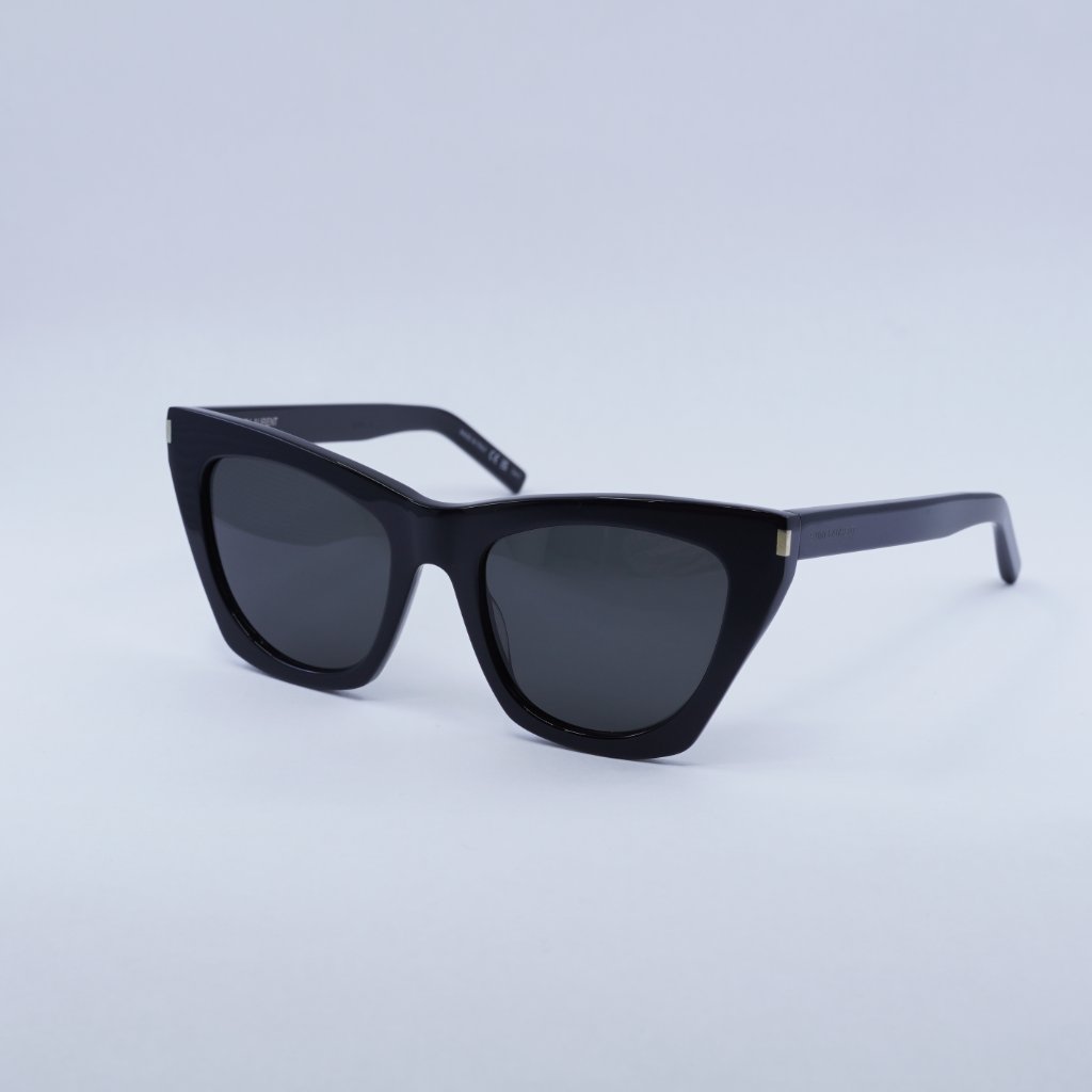 New Saint Laurent Sl214 Kate 001 Sunglasses - Black Frame, Grey Lenses